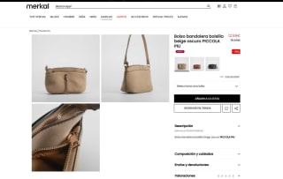 Bolso bandolera bolsillo beige oscuro PICCOLA PIU por 12,99€