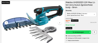 Makita Uh201dzx 12 V Max Buxus-/grasschaar voor €32,99 bij Gereedschapcentrum