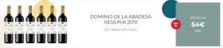 6 Botellas de Dominio de la Abadesa Reserva 2019 por 44€