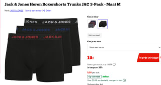 Jack & Jones 3-Pack heren boxershorts voor €15 bij Bol