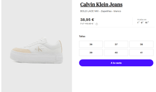 Zapatillas de Mujer Calvin Klein Jeans BOLD LACE MIX por 38.95€