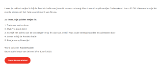 Gratis Bruna Complimentjes Cadeaubon t.w.v. €2,50 bij je verzending