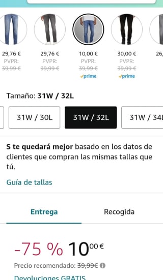 Jack & Jones Vaqueros por 10€.