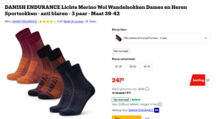 Danish Endurance Lichte Merino Wol Wandelsokken 3 paar voor €24,95 bij Bol