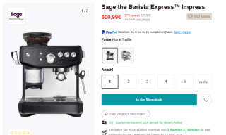 Sage the Barista Express™ Impress Espresso machine voor €600 bij Roastmarket
