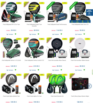 20% dto en todas las palas