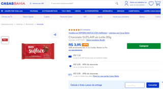 Chocolate da Nestlé, Suflair ao Leite de 80g - R$ 3,95