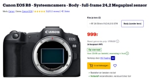 Canon EOS R8 camerabody voor €999 bij Bol