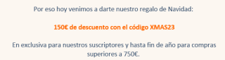 150€ dto en compras superiores a 750€