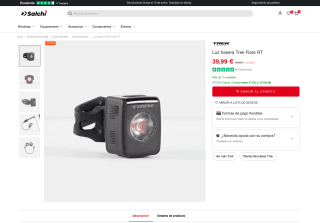 Luz trasera ciclismo TREK Bontrager Flare RT por solo 39,99€