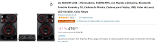 LG XBOOM CL98 Cadena 3500W Negro por 476.86€