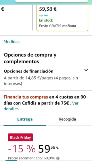 LEGO 76223 Marvel Nanoguantelete por 59,38€.