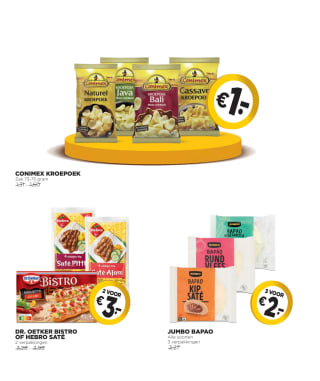 Jumbo actie de euro show 4 weken lang heel veel producten voor €1