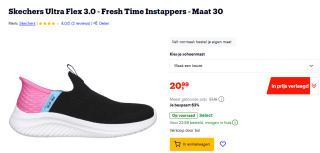 Skechers Ultra Flex 3.0 Fresh Time Instappers voor €20,99 bij Bol