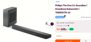 Philips TAB8507B/10 soundbar luidspreker voor €169 bij Ibood