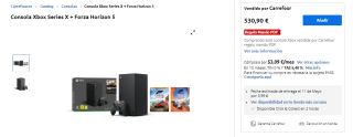 Preciazo Consola Xbox Series X + Forza Horizon 5 + Regalo Mando PDP por 530,90€