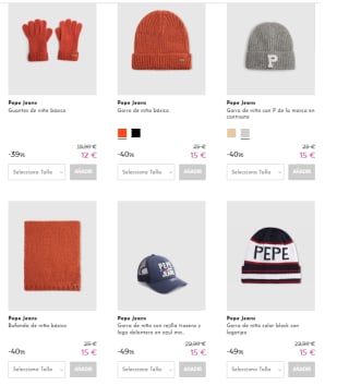 Recopilación de la marca Pepe Jeans desde Primereti desde 12€