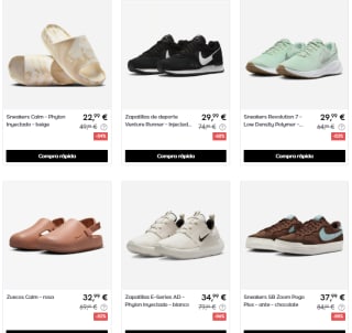 Rebajas hasta 80% descuento Nike ropa y calzado