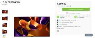 LG OLED83G45LW (2024) voor €4.599 na cashback bij Wifimedia