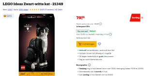 LEGO Ideas Zwart-witte kat voor €79,99 bij Bol