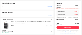 Wimius-proyector portátil 5G, WiFi, Bluetooth, 1080P por 55,46€