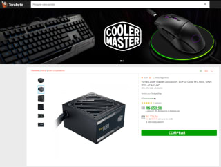Fonte da Cooler Master G800 de 800W 80 Plus Gold - R$ 659,90