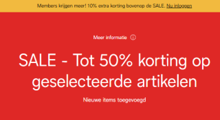 Tot 50% en 10% korting op de Sale bij C&A