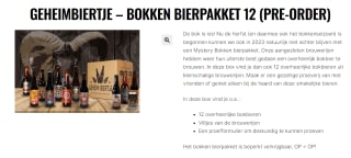 10% korting op GeheimBiertje Bokbier Pakket 2023