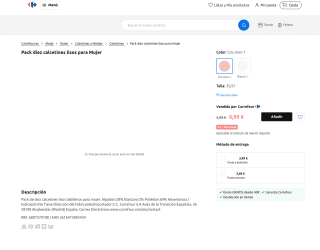 Pack 20 calcetines lisos para Mujer por solo 0,99€ Promoción 2x1