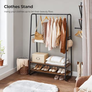 VASAGLE Kapstok / kledingrek met 2 planken voor €43,98 bij Amazon