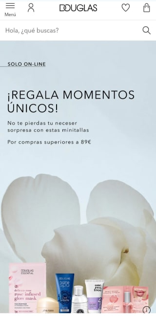 Regalo Neceser+Minitallas con compra en Douglas.