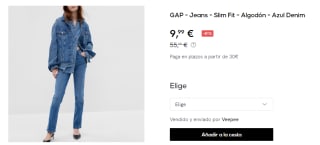 Hasta 85% descuento Ropa marca GAP desde solo 0,99€