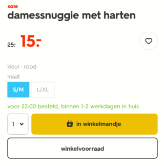Dames fleece snuggie met harten voor €15 bij de Hema