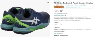 Zapatillas de Padel de Hombre ASICS Gel-Dedicate por 37.45€