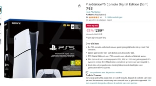 PlayStation 5 Digital Edition (SLIM VERSION) voor €299,25 met Amazon prime