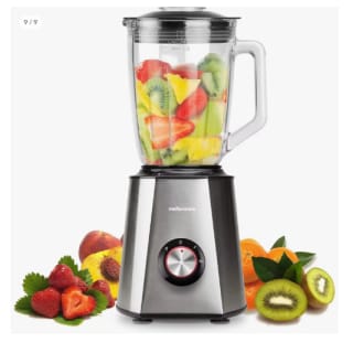 Batidora de vaso Mixy Black 1500 1500W de potencia / Capacidad de 1,5L 6 cuchillas de acero inoxidable / Pica hielo 2 velocidades + función TURBO por 29.74€ (Cuenta Nueva 19.74€)