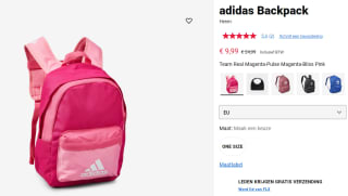 Adidas meisjes rugzak voor €9,99 bij Foot Locker