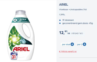 Ariel Vloeibaar+ voor €7,95 bij Collect&Go