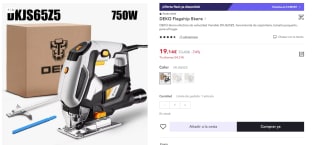 DEKO Sierra eléctrica de velocidad Variable DKJS65Z5 por 19,14€ (cuenta nueva por 11,64€)