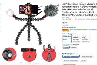 Joby Gorillapod Mobile Vlogging Kit Smartphone-houder voor €42,30 bij Amazon