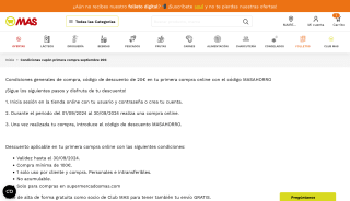 Descuento 20€ Primera Compra en SUPERMERCADOMAS