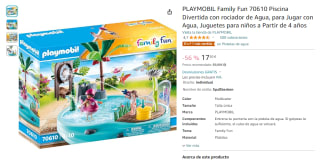 Playmobil Family Fun 70610 Piscina Divertida con rociador de Agua por 17,50€