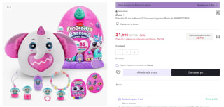 Peluches 20cm en Huevo 35 Sorpresas Eggzania Mania por 28,79€