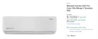 Minisplit Mirage Inverter x32 Calor/Frío a $7,699 en Aires Aurum