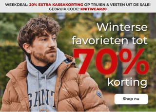 20% extra korting op truien & vesten uit de sale van Only for Men