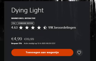 Dying Light PS4 voor €4,99 in de Playstation Store