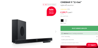 Teufel CINEBAR 11 "2.1-Set" voor €299,99 bij Teufel