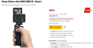 Sony Cyber-shot DSC-RX0 II voor €447 bij Bol.com