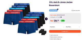 10x Jack & Jones Jaclee Boxershort voor €39,95 bij iBood
