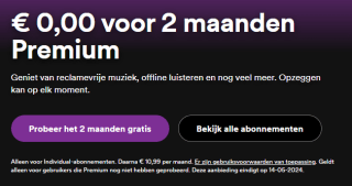 Gratis 2 maanden Spotify Premium